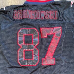 Black and Red Nike Gronkowski Jersey